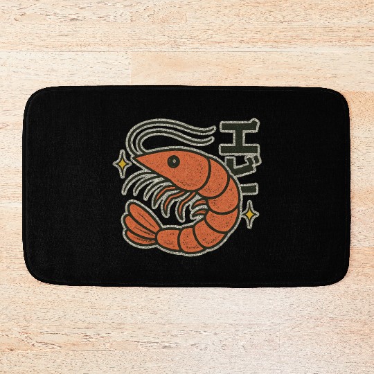 Kawaii Shrimp Japanese Bath Mats