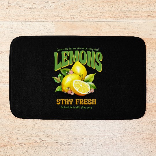 Squeeze the Day Lemon Vibes — Stay Fresh & Juicy Bath Mats