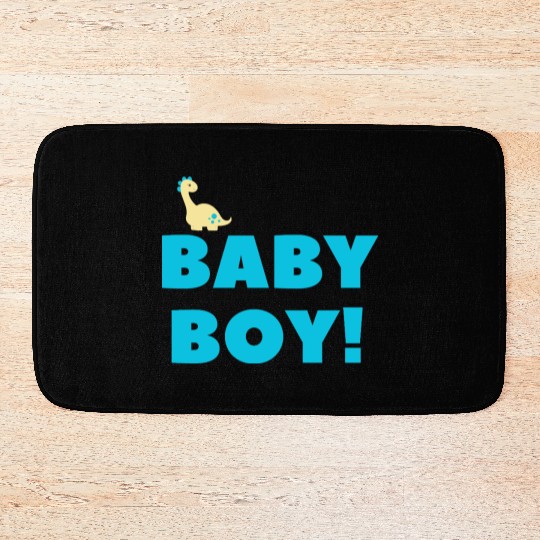 Cute Baby Boy Dinosaur – Blue Newborn Gift Design Bath Mats