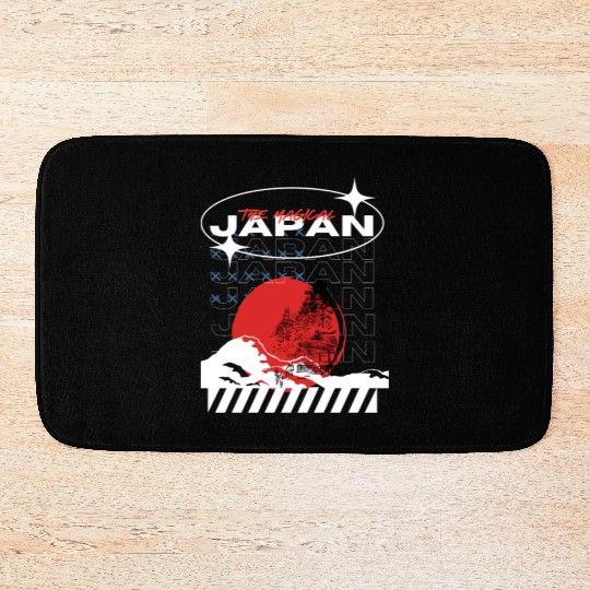 Black Blue Creative Streetwear Japan Bath Mats