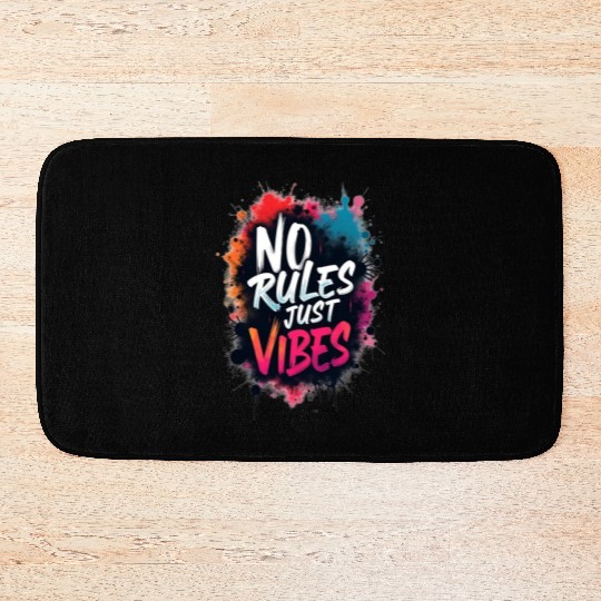 Vibrant Graffiti No Rules Just Vibes Design Bath Mats