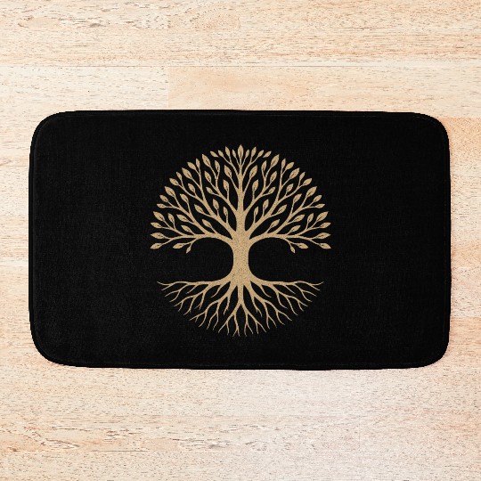 Elegant Tree of Life Symbol Design Bath Mats
