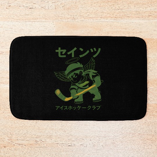 Defunct Japanese Minnesota Fighting Saints Hockey Bath Mats