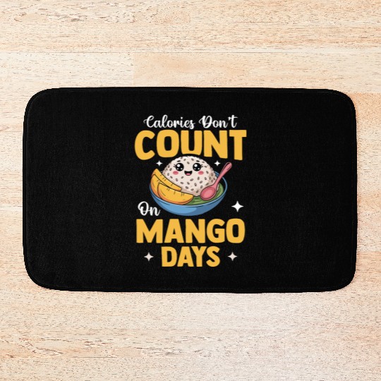 Mango Sticky Rice Thai Street Food Bath Mats