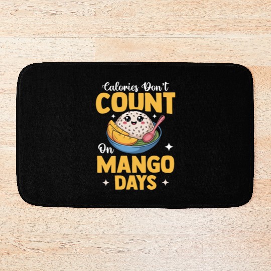 Mango Sticky Rice Thai Street Food Bath Mats