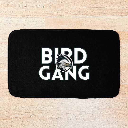Eagle Head Bird Gang Logo Design Bath Mats
