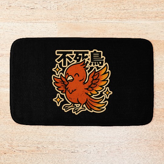 Kawaii Phoenix Japanese Bath Mats