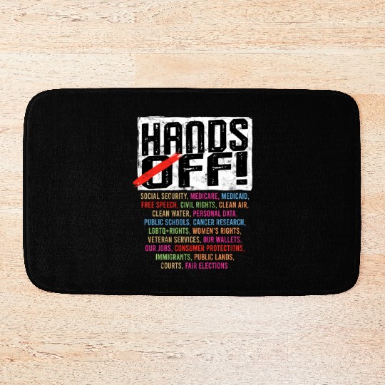 Hands Off My Social Security Protection Bath Mats