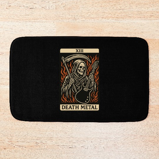 Death Metal (Card XIII) Bath Mats