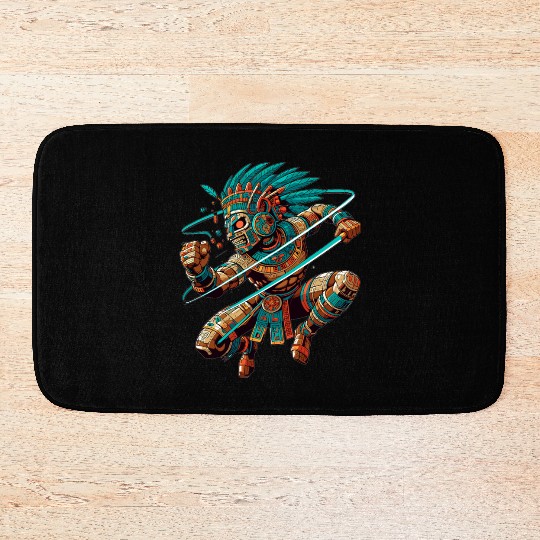 Aztec Warrior - Inca Maya Mayans Bath Mats