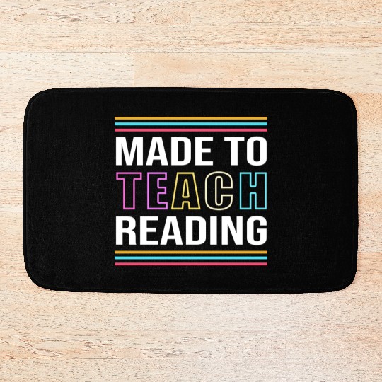 Back To School Reading Teacher Bath Mats