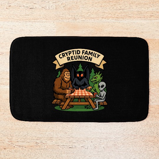 Cryptid Family Reunion Bath Mats