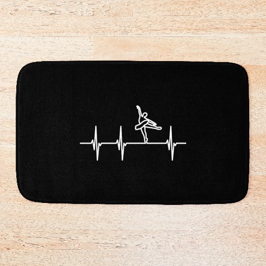 Ballet Dancer Pulse Line Bath Mats