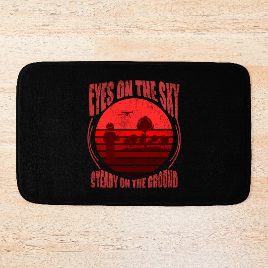 EYES ON THE SKY, MAP DRONE Bath Mats
