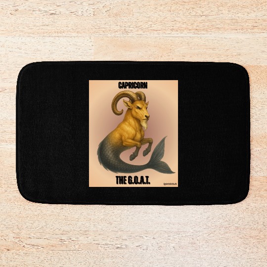 Capricorn The Mythical Sea Goat Bath Mats