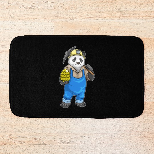 Panda Easter Mining Bath Mats