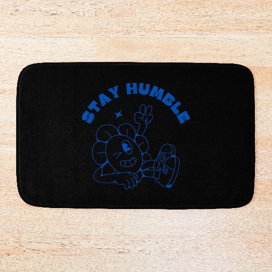 Playful Happy Humming Character Design Bath Mats