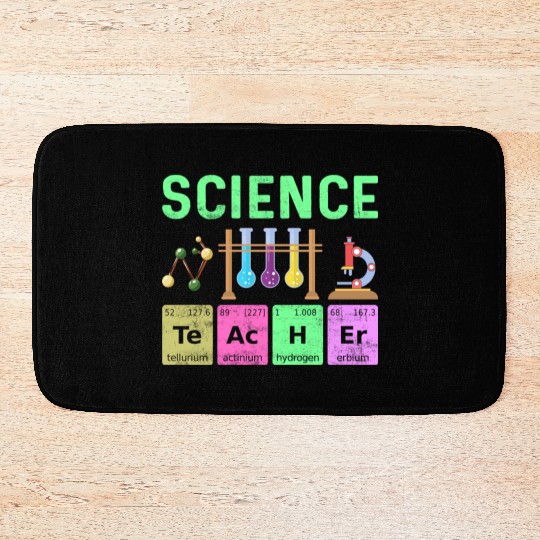 Science Art Teacher - Colorful Periodic Table Bath Mats