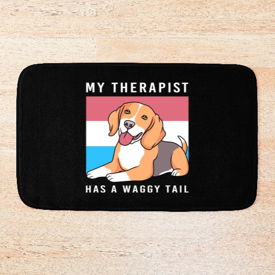 Therapy Dog Lover Psychology Therapist Bath Mats