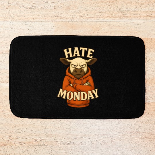 Grumpy Cow in Bath Mats