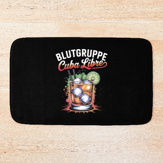 Blutgruppe Cuba Libre Cocktail Bartender Bath Mats