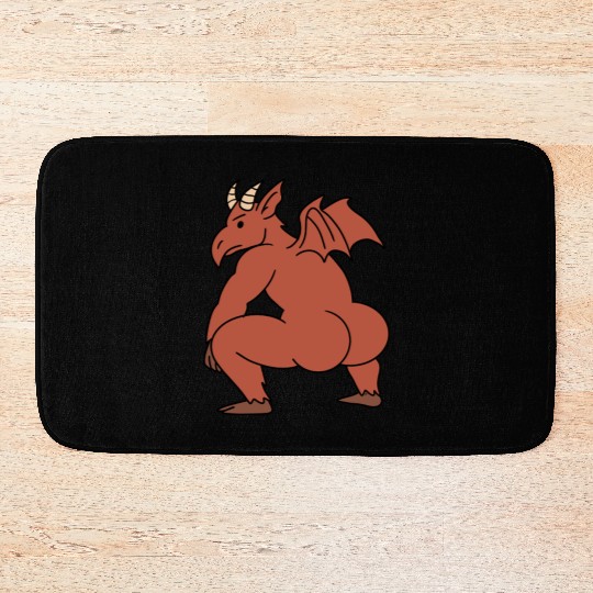 Jersey Devil Retro Cartoon Design Bath Mats
