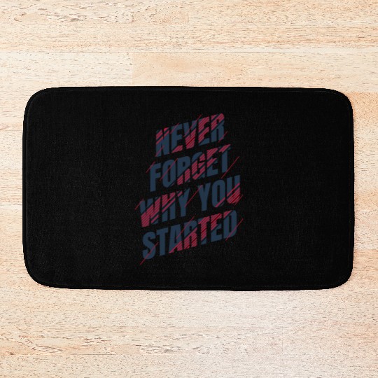 Motivational Typography Design for Growth gym Bath Mats