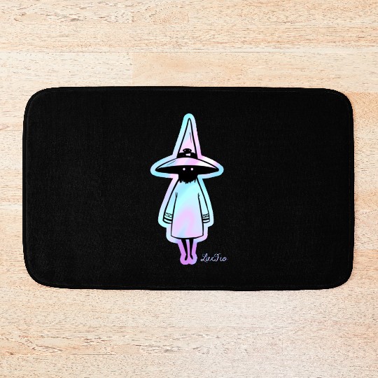 Mystical Witch with Neon Aura Bath Mats