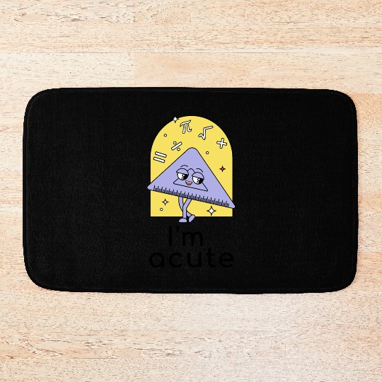 Playful Math Triangle Character Bath Mats