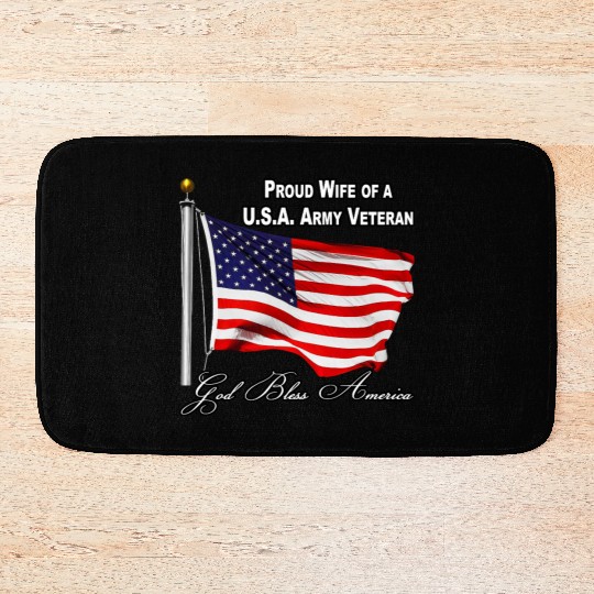 Proud Wife Of A US Army Veteran Bath Mats