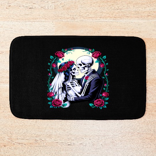 Bride and Groom Eternal Love Romantic Wedding Bath Mats