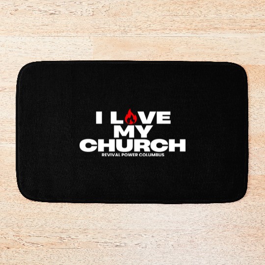 I Love my Church - Red Bath Mats