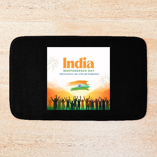 Vibrant India Independence Day Celebration Bath Mats