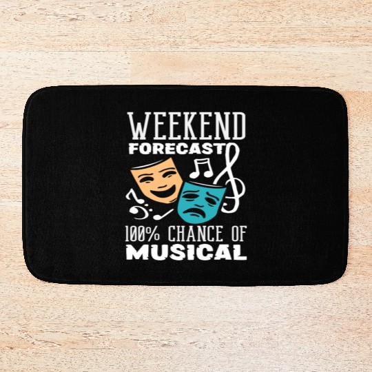 Weekend Forecast 100% Chance of Musical Lover Bath Mats