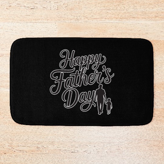 Happy Father’s Day – Stylish Typography Design Bath Mats