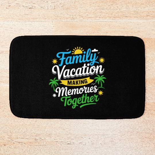 Family Vacation Memories Design Bath Mats