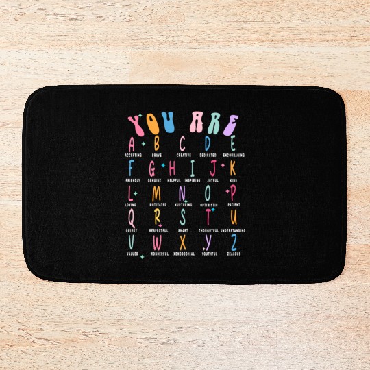 Teacher Bath Mats Teacher Life Bath Mats, You Are Alphab