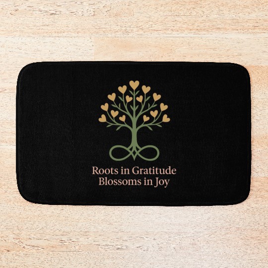 Gratitude Mindfulness Positive Affirmation Daily Bath Mats