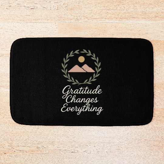 Gratitude Mindfulness Positive Affirmation Daily Bath Mats