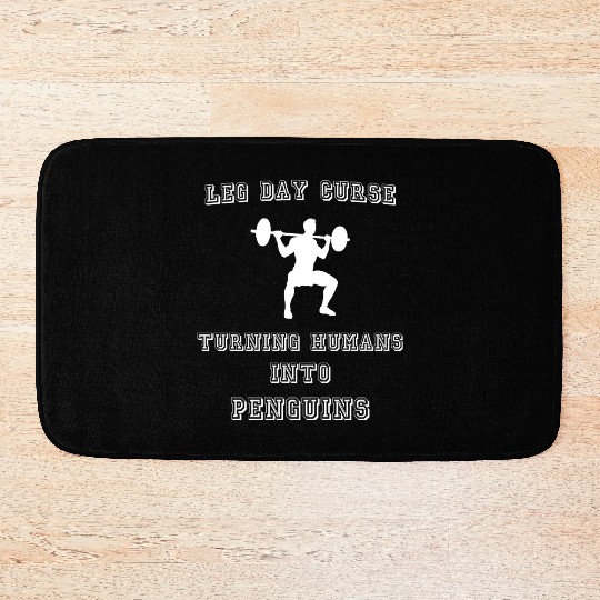 Humorous Leg Day Workout Design Bath Mats