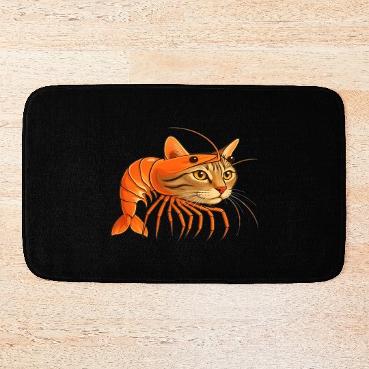Trippi Troppi Italian Brainrot – Funny Shrimp Cat  Bath Mats