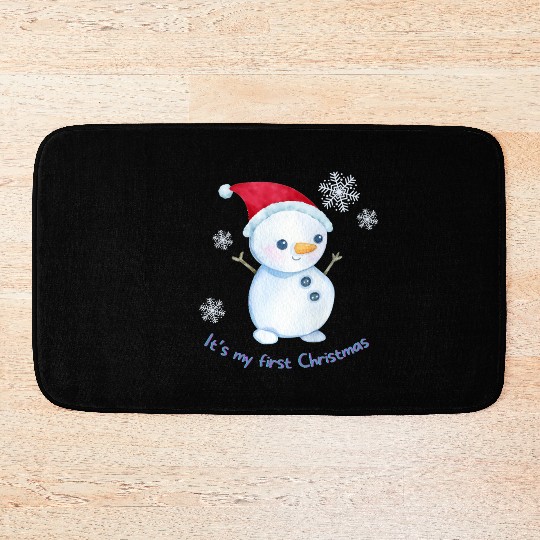 First Christmas Snowman  Bath Mats