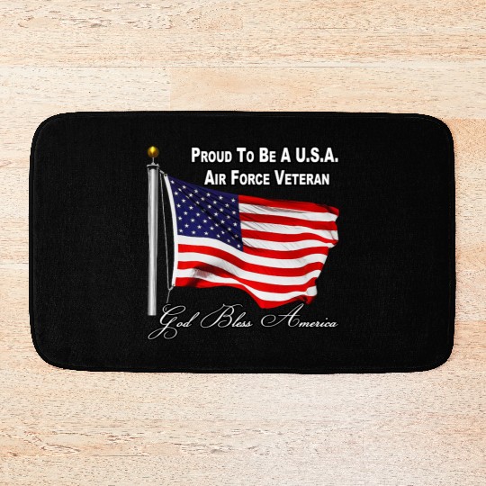 Proud To Be A US Air Force Veteran Bath Mats