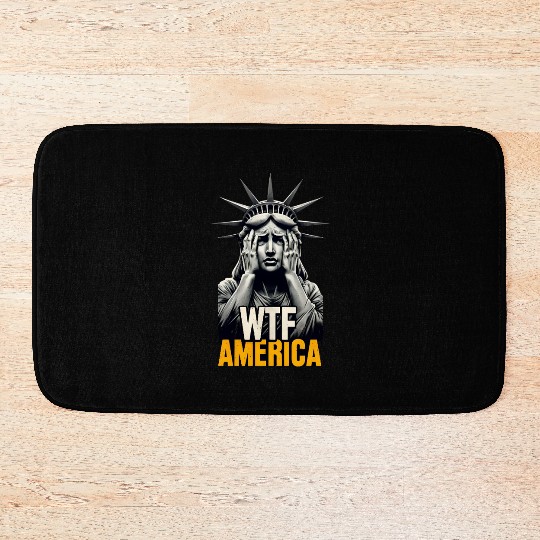 Contemporary Statue of Liberty Parody Design Bath Mats