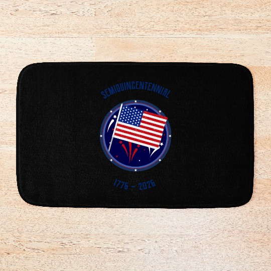 Centennial American Flag Commemorative Design Bath Mats