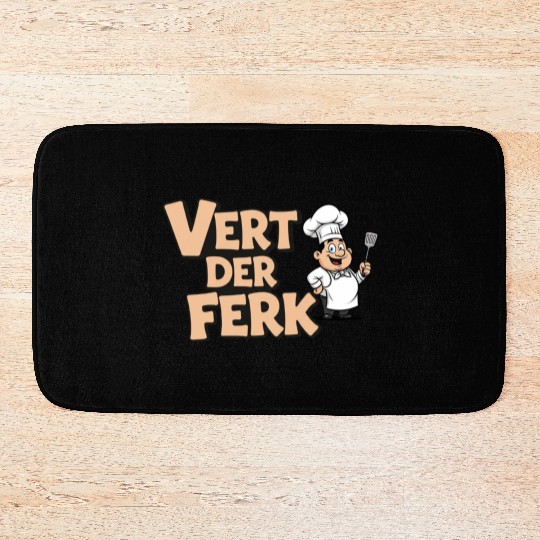 Vert Der Ferk Chef Funny Cooking Gag Gift Bath Mats