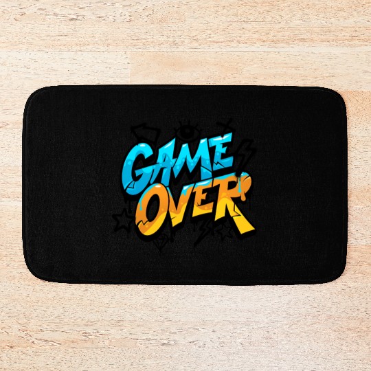 Game Over Graffiti Bath Mats – Cool Gamer Streetwear