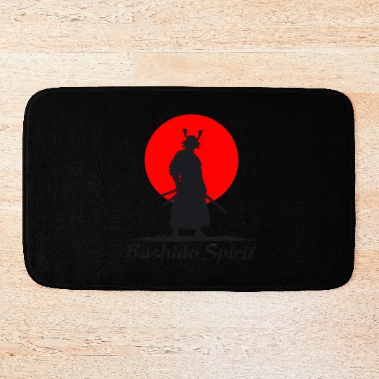 Bushido Spirit Samurai Silhouette Bath Mats