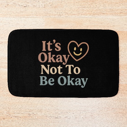Comforting Heartfelt Affirmation Design Bath Mats