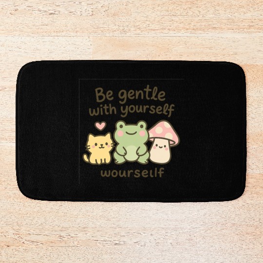 Gentle Nature Affirmation Design Bath Mats